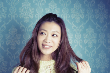 ロングヘアの女性