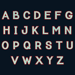 alphabet from multicolored stars vector
