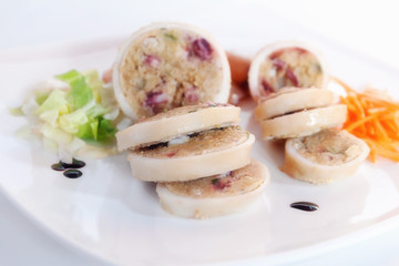 Stuffed squid, ready meal