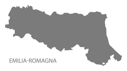 Emilia-Romagna Italy Map grey