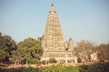 Famous 3rd century BC buddhist Mahabodhi Temple