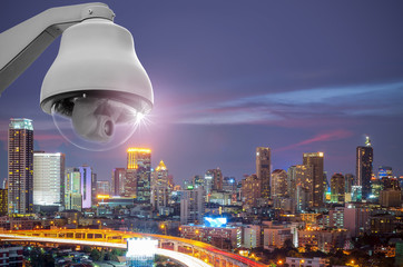 CCTV with city view.