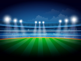 Stadium with lights