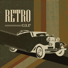 vector illustration of retro car