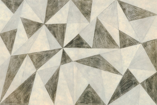 triangles abstract background illustration pencil © zatelepina