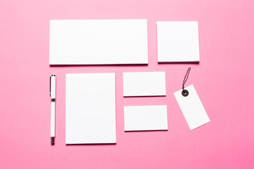 Mock up on pink background