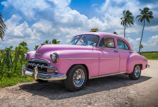 Pink Cuban Car