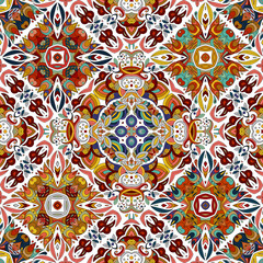 Luxury oriental tile seamless pattern. Vector