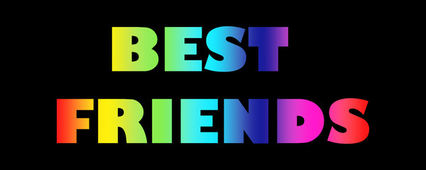 Word Best Friends with colorful letters