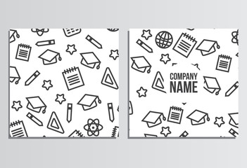 Placards, Banner. Back to school background. Branding template w