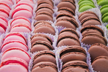 Red and Brown Macaroons