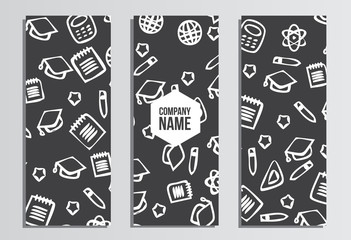 Flyers, Web banner. Back to school background. Branding template