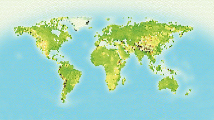 World map mosaic