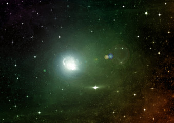 galaxy in a free space