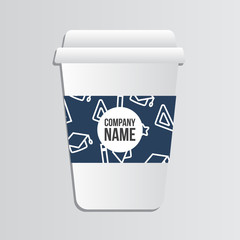 Coffee Cup with back to school pattern. Back to school branding