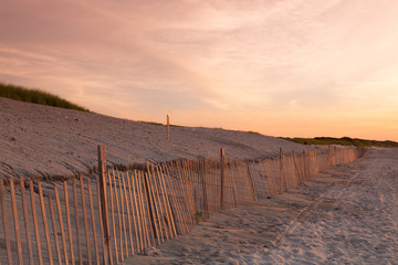 Sunset on the beach, Cape Cod, USA