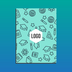 Blank Cover Of Magazine, Book or Brochure with back to school pa