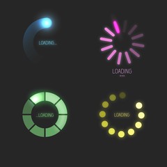 Colorful loading icons