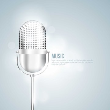 Metallic microphone background