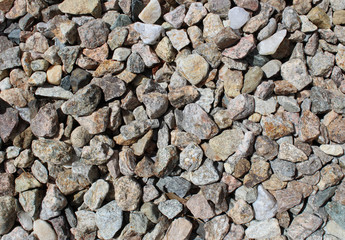 Pile of stones, rocks, pebbles, crushed stone background
