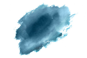 Blue grunge in watercolor