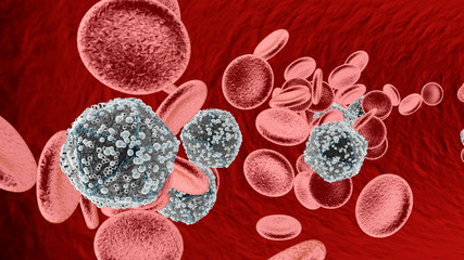 HIV Virus floating in the bloodstream	