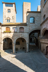 Fototapeta na wymiar Viterbo, Italy - The medieval city of the Lazio region. Viterbo's historic center is one of the best preserved medieval towns of central Italy.