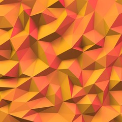 3D illustration - Orange low poly texture