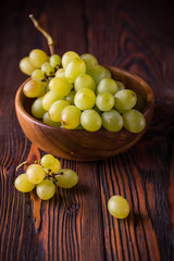 Bunch of green ripe grapes