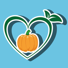 healthy vegetarian food label isolated icon design