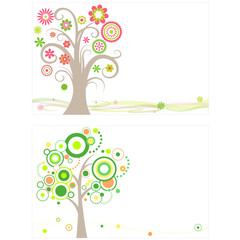 illustration of circle tree