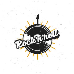 Obraz premium Rock'n'roll retro badge