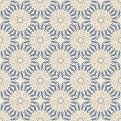 Seamless hand drawn mandala pattern. Vintage elements in orienta