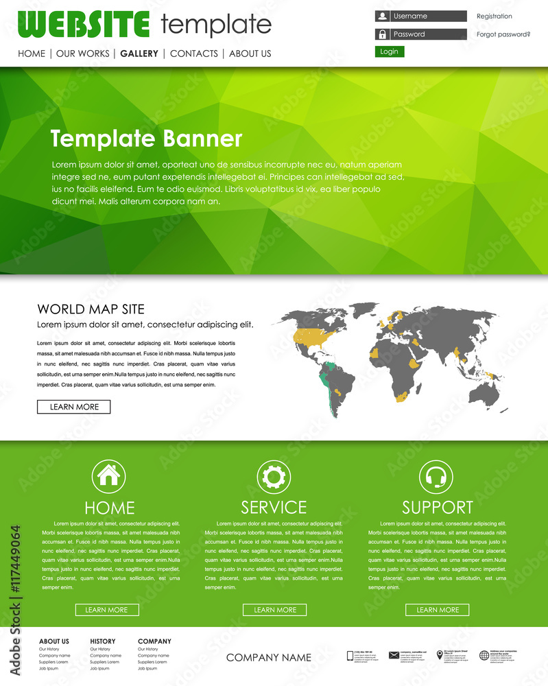 Poster template web site
