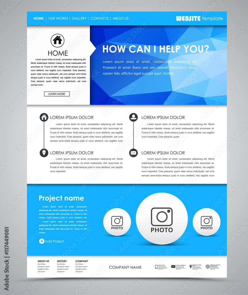 Poster template web site