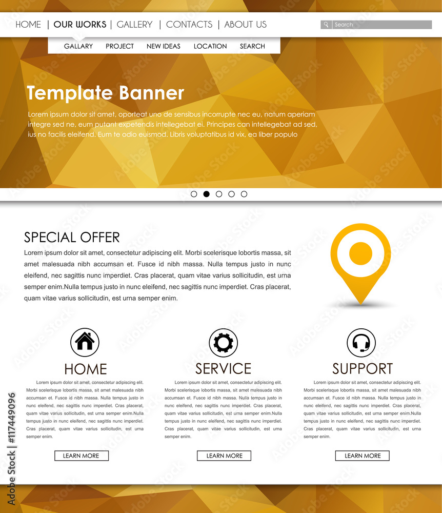 Poster template web site