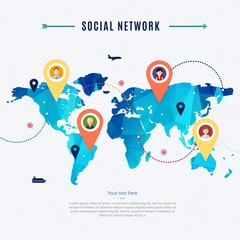 Social network map
