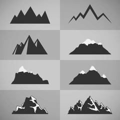 Mountain silhouettes - obrazy, fototapety, plakaty