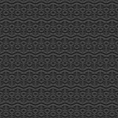 3d Black nautical seamless pattern with stylized anchors