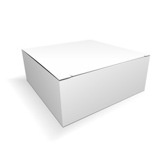 Box Mock Up. Illustration Isolated On White Background. Mock Up Template Ready For Your Design