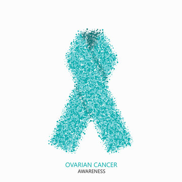 Vector modern ovarian cancer awareness circles desigen