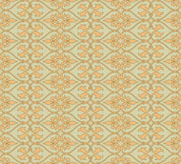 Obraz premium Antique seamless background image of vintage spiral curve cross heart line