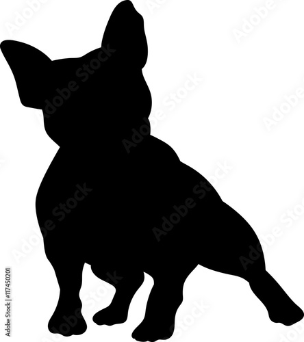 Download "French bulldog vector silhouette" Stock image and royalty ...