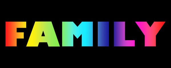 Word Family colorful letters