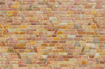 pattern of red slate stone wall surface