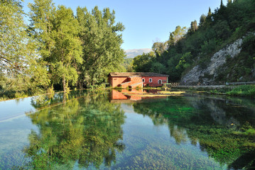 Oude watermolen van Posta Fibreno - Frosinone - Lazio - Italië