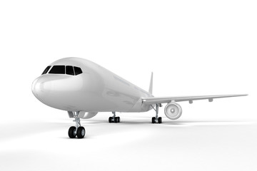 Fototapeta na wymiar Blank Airplane Background - Mockup 3D illustration