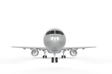 Naklejka na ściany i meble Blank Airplane Background - Mockup 3D illustration