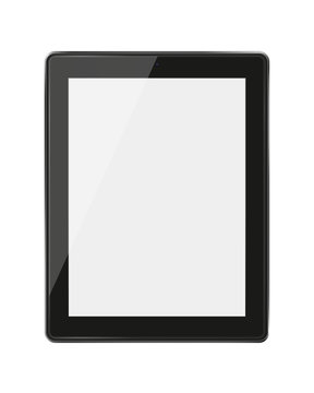 Realistic tablet pc computer with blank screen.