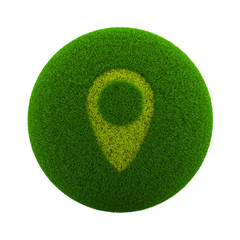 Grass Sphere Map Placeholder Icon